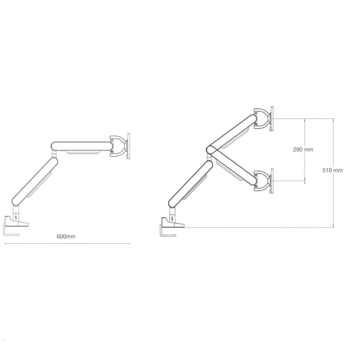 Bachmann ZG1 desk monitor mount with clamp 17-34 inches (945.003)