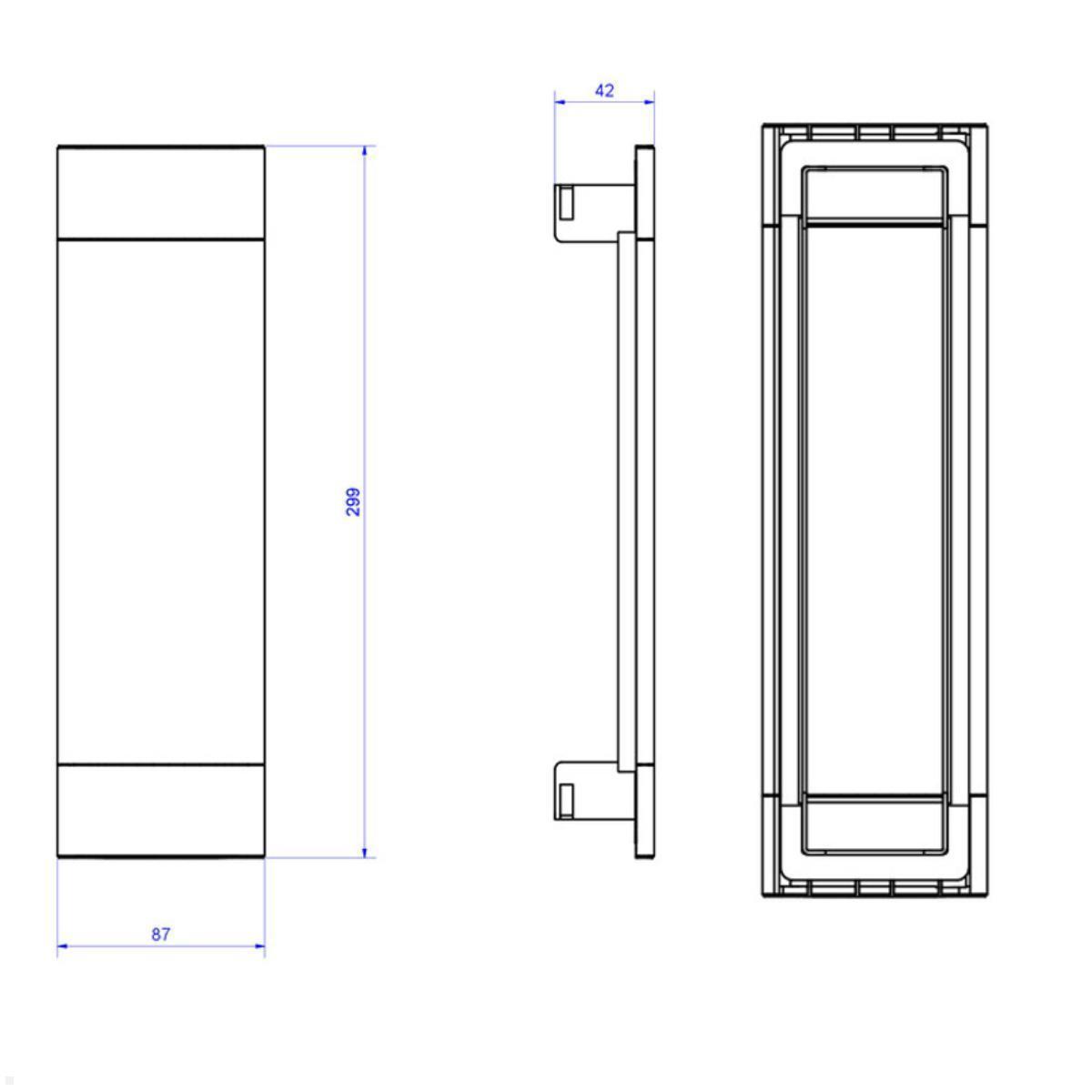Bachmann Power Frame Cover 4-fach, weiß (915.523), Maße