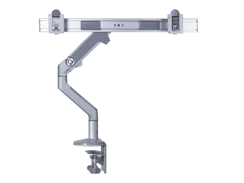 Humanscale M8 Dual Monitor Tischhalterung (Tischklemme) Crossbar silber/grau Schwenkarm