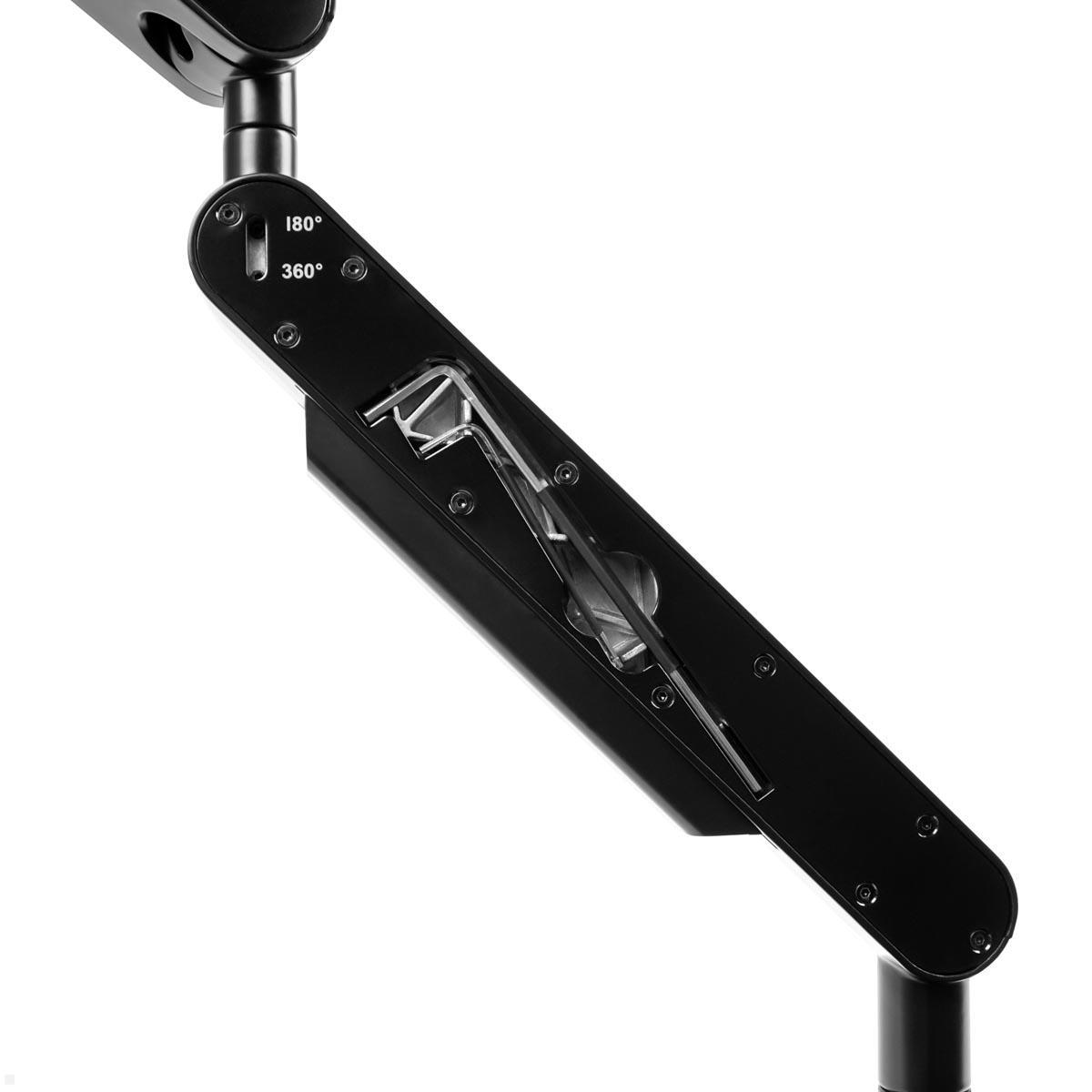 Bachmann ZG2 Dual Monitor Tischhalterung mit Tischklemme, schwarz (BM0013678), Werkzeug