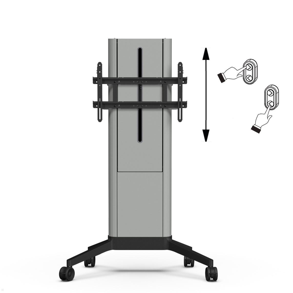 SMS EVER350 mobiler elektrischer TV Ständer 86 Zoll, Alu Cover grau (16-005-9C-M) SMS EVER350 mobiler elektrischer TV Ständer 86 Zoll, Alu Cover grau (16-005-9C-M)