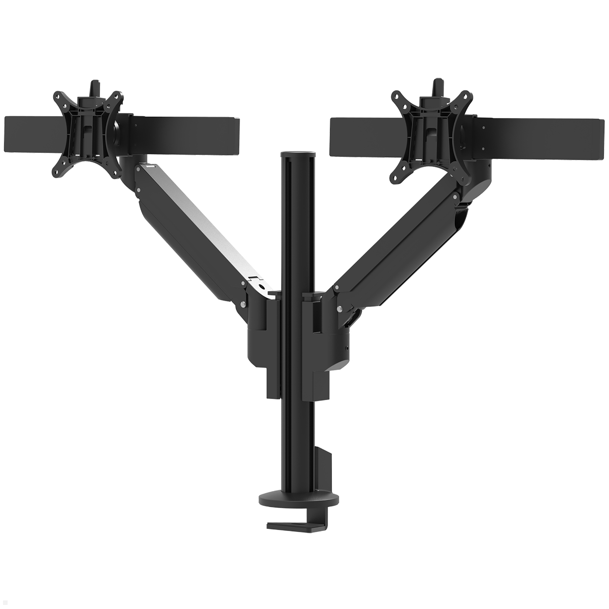 Fellowes Galaxy Dual Monitor Tischhalterung mit C-Klemme und Monitor-Slider (100136972), schwarz