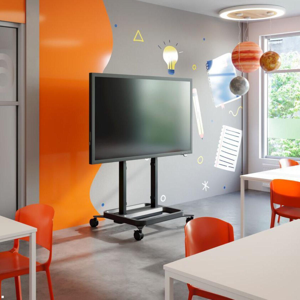 Vogels RISE 5208 mobiler elektrischer TV Ständer, 80 mm/s, Einzelrollen, Anwendungsbeispiel Vogels RISE 5208 mobiler elektrischer TV Ständer, 80 mm/s, Einzelrollen, Anwendungsbeispiel