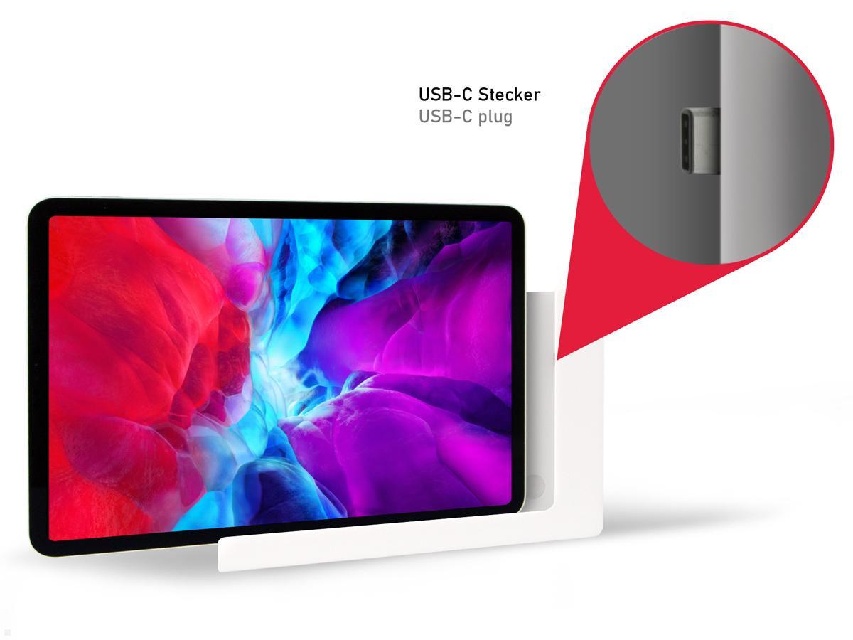 TabLines TWP003W Wandhalterung für iPad Pro 11.0, weiß, mit Ladefunktion TabLines TWP003W Wandhalterung für iPad Pro 11.0, weiß, mit Ladefunktion