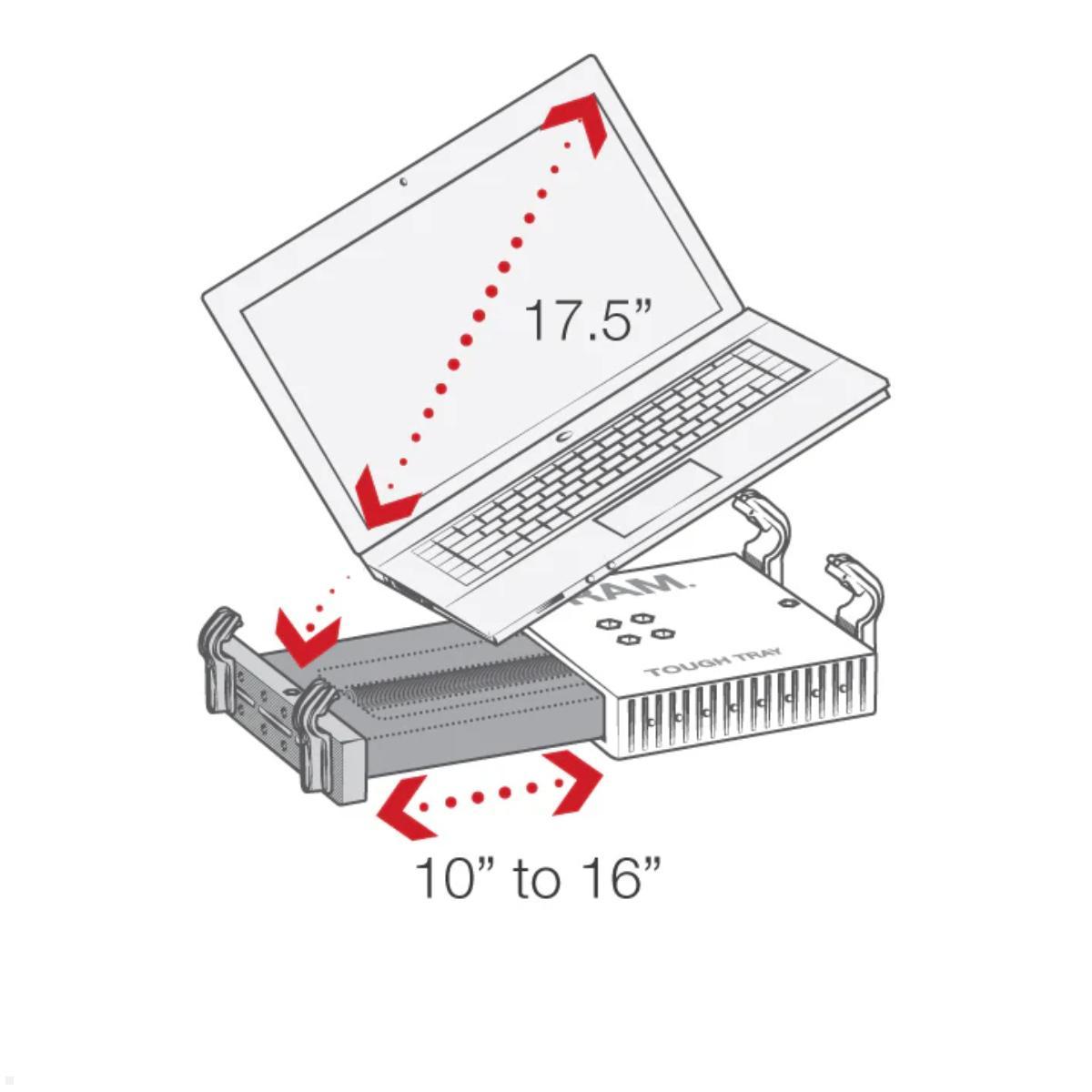 RAM Mounts Laptop Halter für Fahrzeug schwenkbar (RAM-VB-195-SW1), schwarz Imagination RAM Mounts Laptop Halter für Fahrzeug schwenkbar (RAM-VB-195-SW1), schwarz Imagination