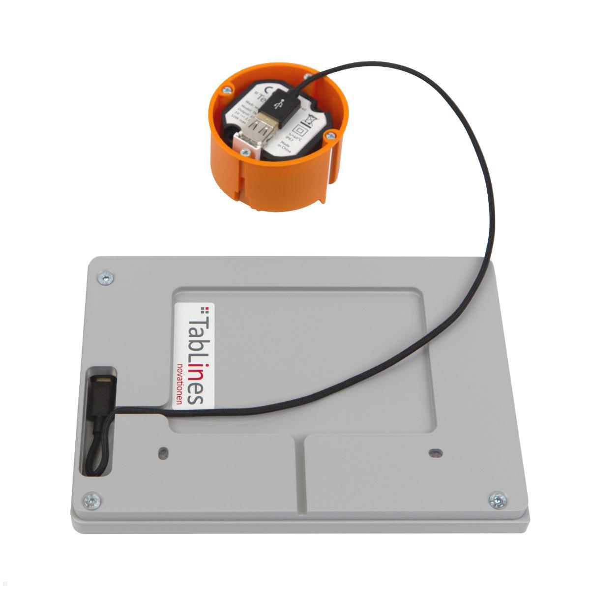 TabLines TWP019W Wandhalterung für Apple iPad Mini 6 (2021), weiß, optionale Unterputz Stromversorgung TabLines TWP019W Wandhalterung für Apple iPad Mini 6 (2021), weiß, optionale Unterputz Stromversorgung