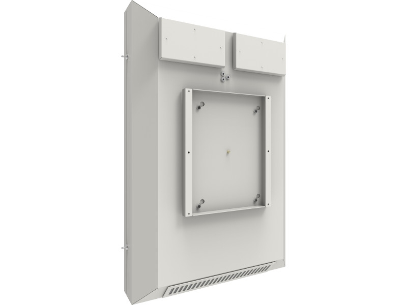 SmartMetals Outdoor Gehäuse Wandhalter für Displays bis 2500cd 65 Zoll Hochformat back