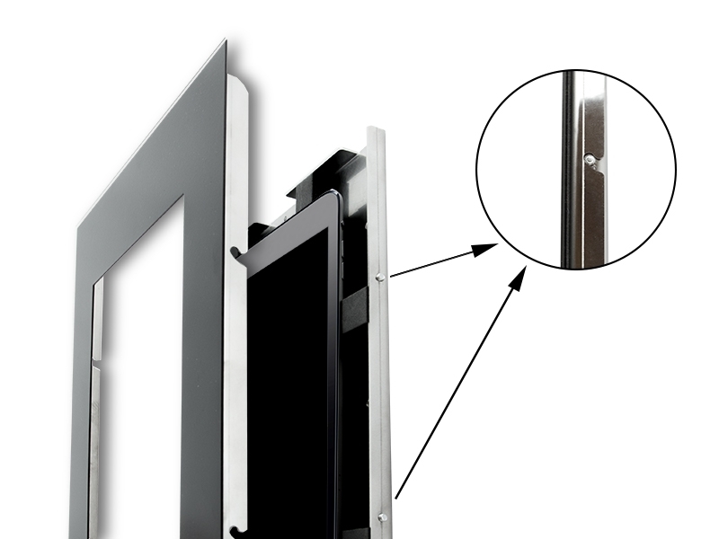 TabLines TWE067E Tablet Wandeinbau für Samsung Tab A 10.5, Edelstahl einfache Montage TabLines TWE067E Tablet Wandeinbau für Samsung Tab A 10.5, Edelstahl einfache Montage