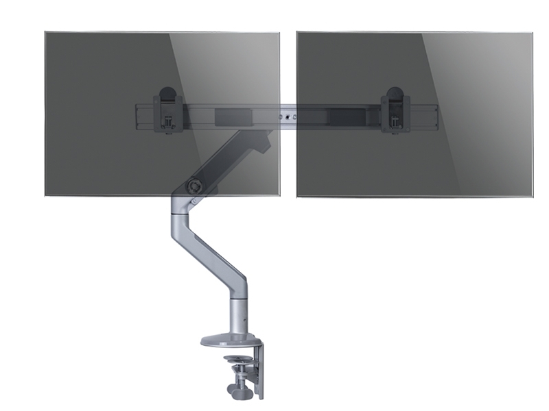 Humanscale M8 Dual Monitor Tischhalterung (Tischklemme) Crossbar silber/grau