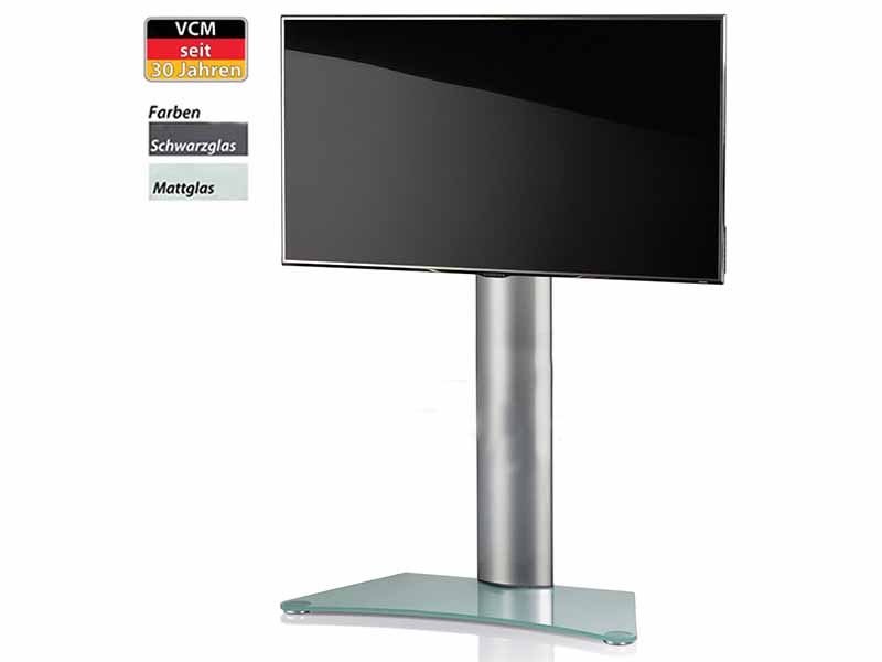VCM Zental TV Ständer ohne Regal Mattglas