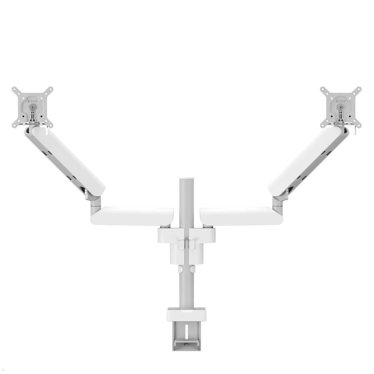 Vogels Motion Plus MOMO 4237W Dual Monitor Tischhalterung, weiß, ergonomischer Dual Monitorarm