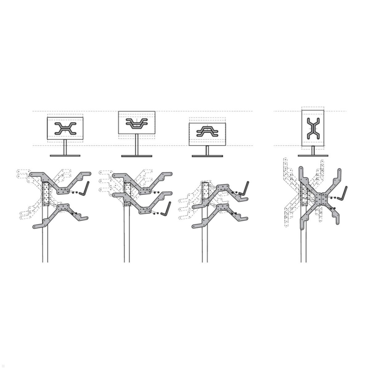 Erard LUX-UP 1400XL Display Ständer 40-85 Zoll, weiß, Vesa Aufnahme variieren Erard LUX-UP 1400XL Display Ständer 40-85 Zoll, weiß, Vesa Aufnahme variieren
