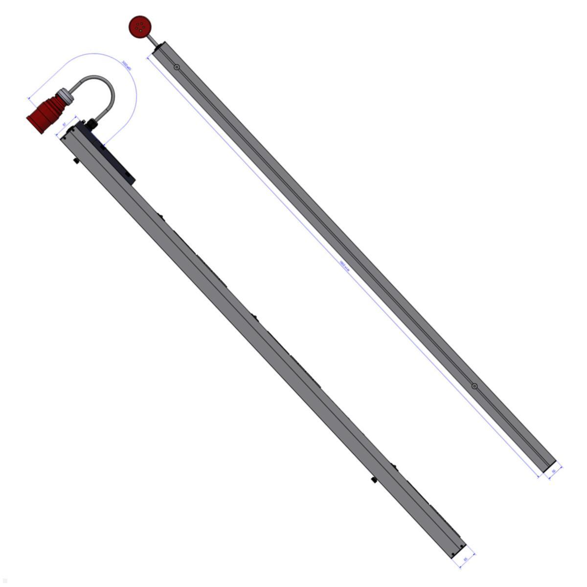 Bachmann BN PRO Metered RCM – 32A Rack PDU mit 12xC13 / 12xC19 / 6xMCB, 3,0m CEE 32A/5p (BM0015600) Detail