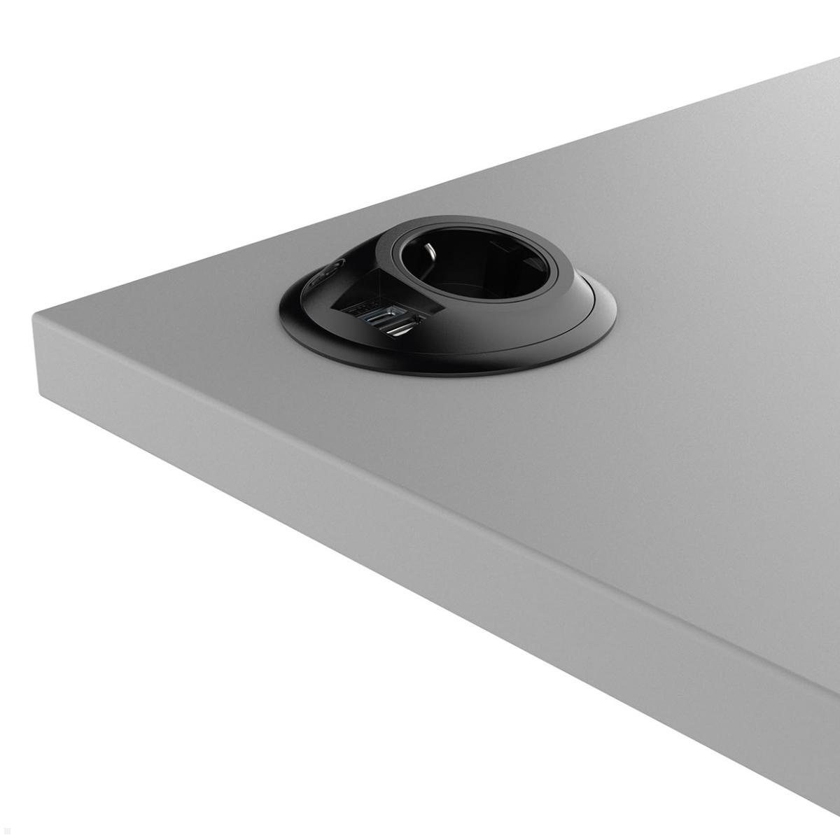 Dataflex Power PixelTUF Einbausteckdose 1x Steckdose, 1x USB-A, 1x USB-C (26.203), schwarz Anwendungsbeispiel Dataflex Power PixelTUF Einbausteckdose 1x Steckdose, 1x USB-A, 1x USB-C (26.203), schwarz Anwendungsbeispiel