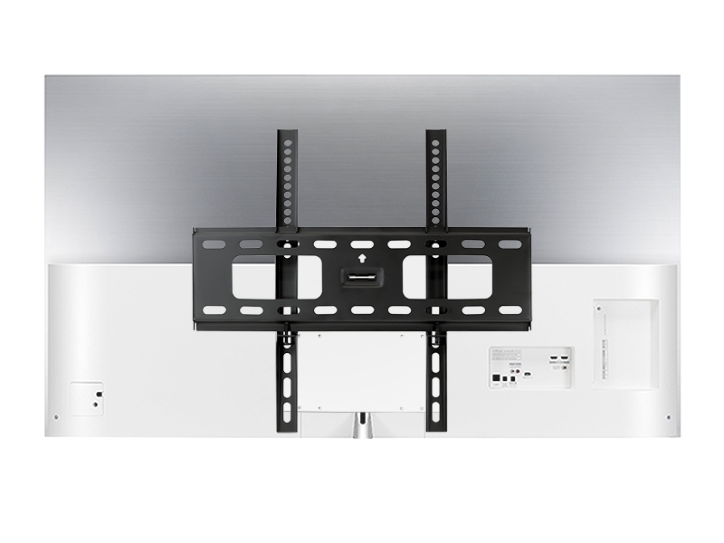 MonLines V011W VESA Adapater an Monitor befestigt - Halterung hinter TV verborgen MonLines V011W VESA Adapater an Monitor befestigt - Halterung hinter TV verborgen