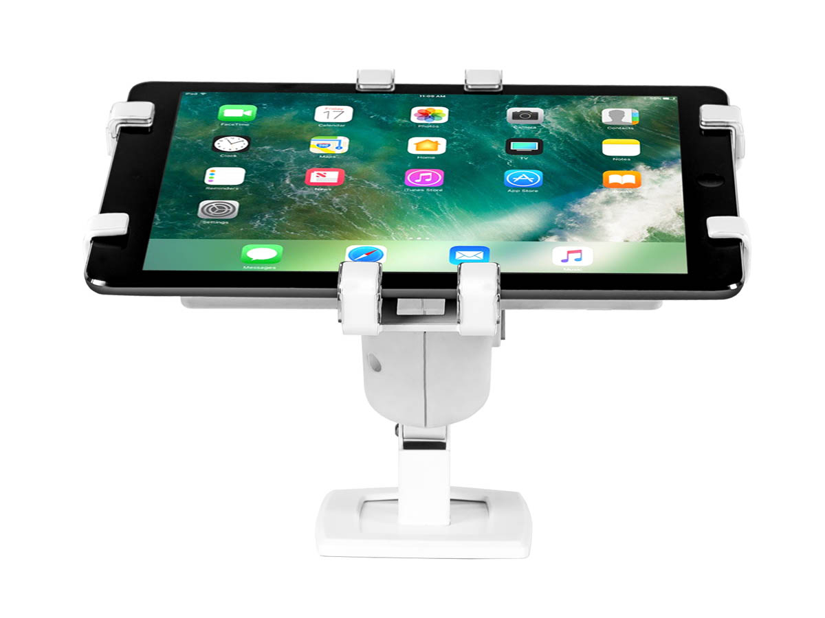 Gripzo Tablet Tischhalterung 7-11 Zoll DS, weiß Anwendung mit Tablet