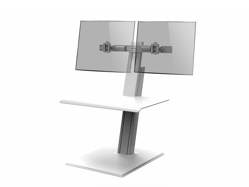 Humanscale QuickStand Eco Dual Steh-Sitz Arbeitsplatz, schwarz Befestigung von 2 Monitoren Humanscale QuickStand Eco Dual Steh-Sitz Arbeitsplatz, schwarz Befestigung von 2 Monitoren