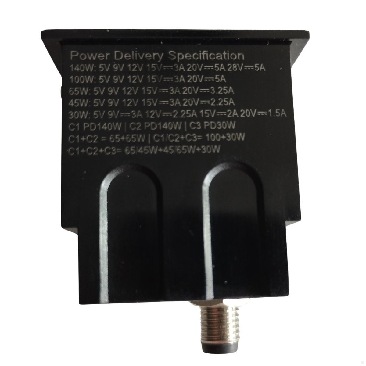 Bachmann Custom Modul USB C/C/C Charger mit Netzteil 180W (BM0021867), Seitenansicht