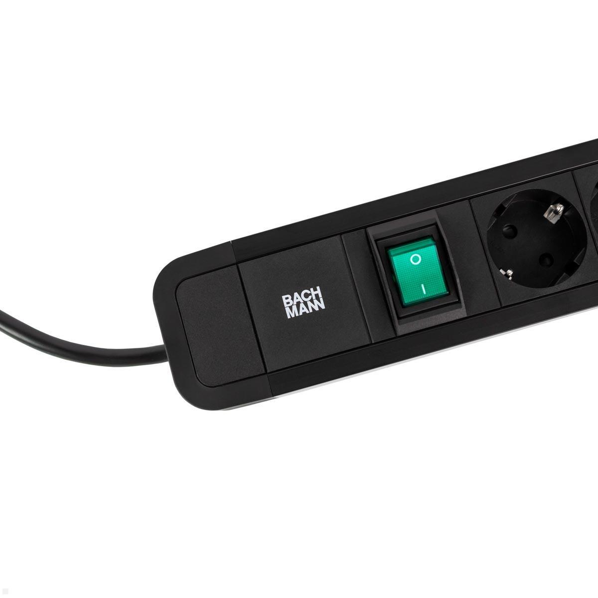 Bachmann PRIMO 2 6-fach Steckdosenleiste CEE7/3, Schalter