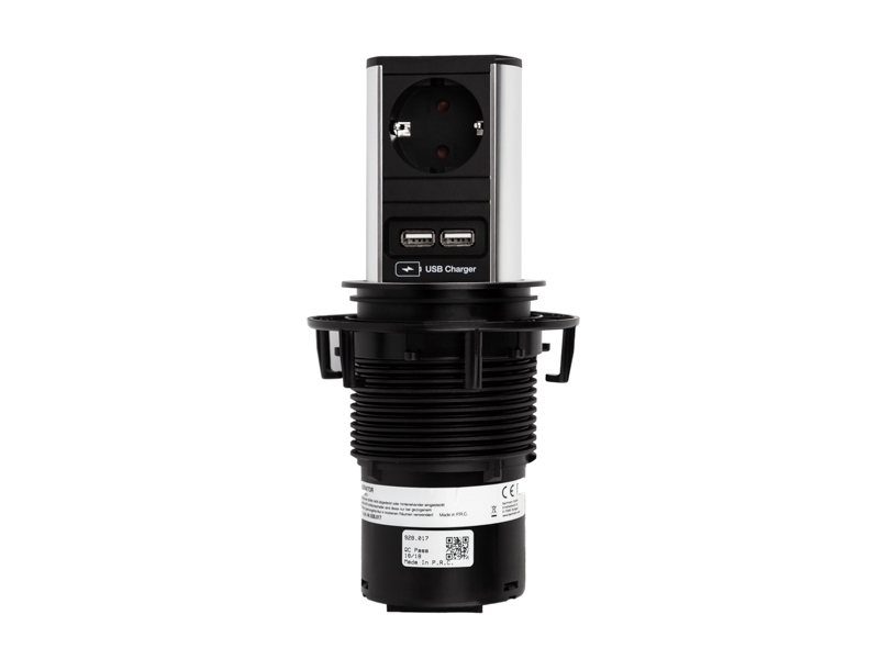 Bachmann ELEVATOR versenkbare Steckdose mit USB Charger (928.017)