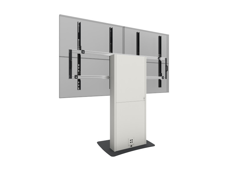 SmartMetals 4-fach Display Videowall, elektrisch höhenverstellbar, 46Zoll Neutrik Stecker Adapterplatte nicht enthalten