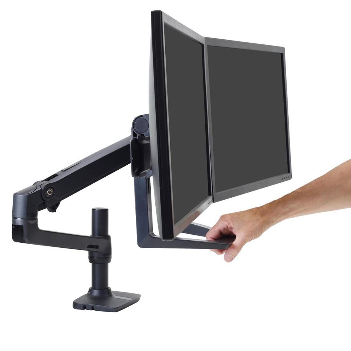 Ergotron Zubehör Monitorgriff Kit für LX Dual-Monitorhalterungen, schwarz (98-037-224), Anwendung