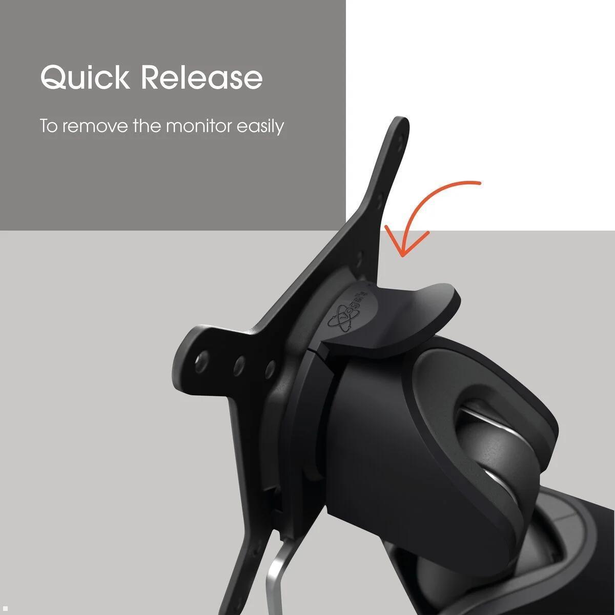 Vogels Motion Plus MOMO 4127B Monitor Tischhalterung neigbar, schwarz, Kabelmanagement Monitorarm