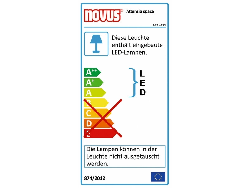 Novus Attenzia space+ LED Stehleuchte drehbar 3000K, weiß (730+4191+000) Energielabel Novus Attenzia space+ LED Stehleuchte drehbar 3000K, weiß (730+4191+000) Energielabel