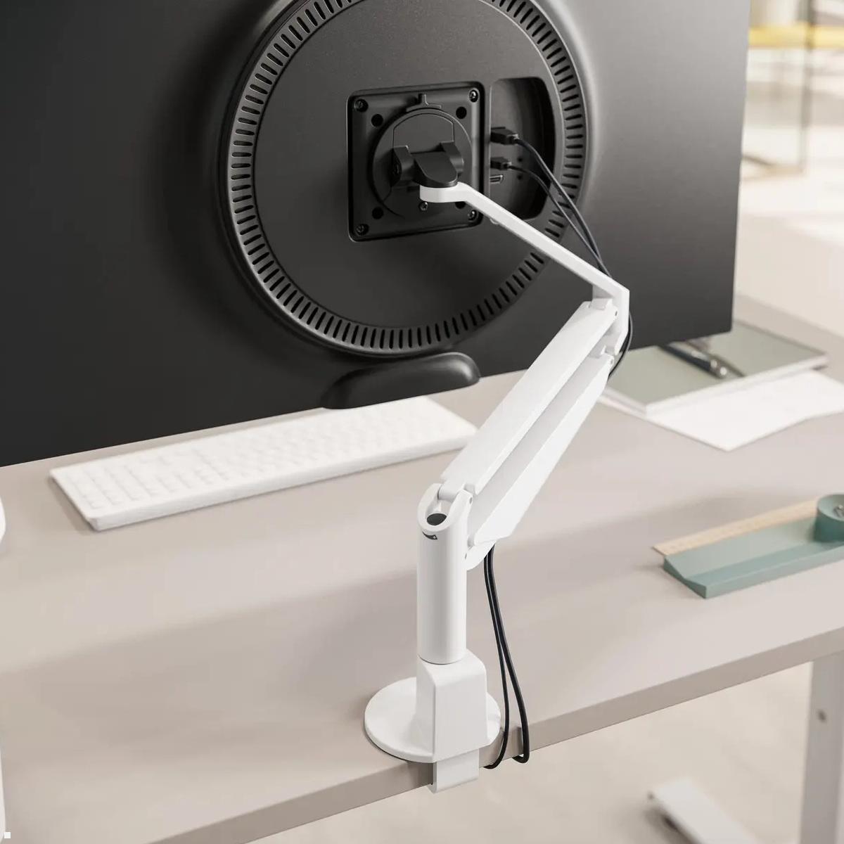 Novus Clu II Monitorarm ohne Befestigung, weiß (990+2001+000), Monitorhalterung weiß
