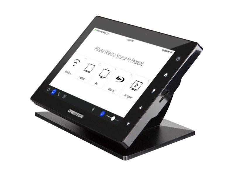 Crestron Touchpanel Bedieneinheit 7 Zoll ohne Kamera, schwarz Mediensteuerung im Tischstand(optional)