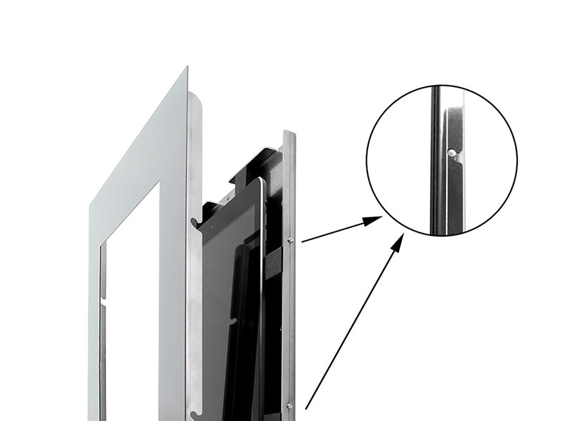 TabLines TWE079S Tablet Wandeinbau für Samsung Galaxy Tab A 10.1 (2019), silber einfache Montage TabLines TWE079S Tablet Wandeinbau für Samsung Galaxy Tab A 10.1 (2019), silber einfache Montage