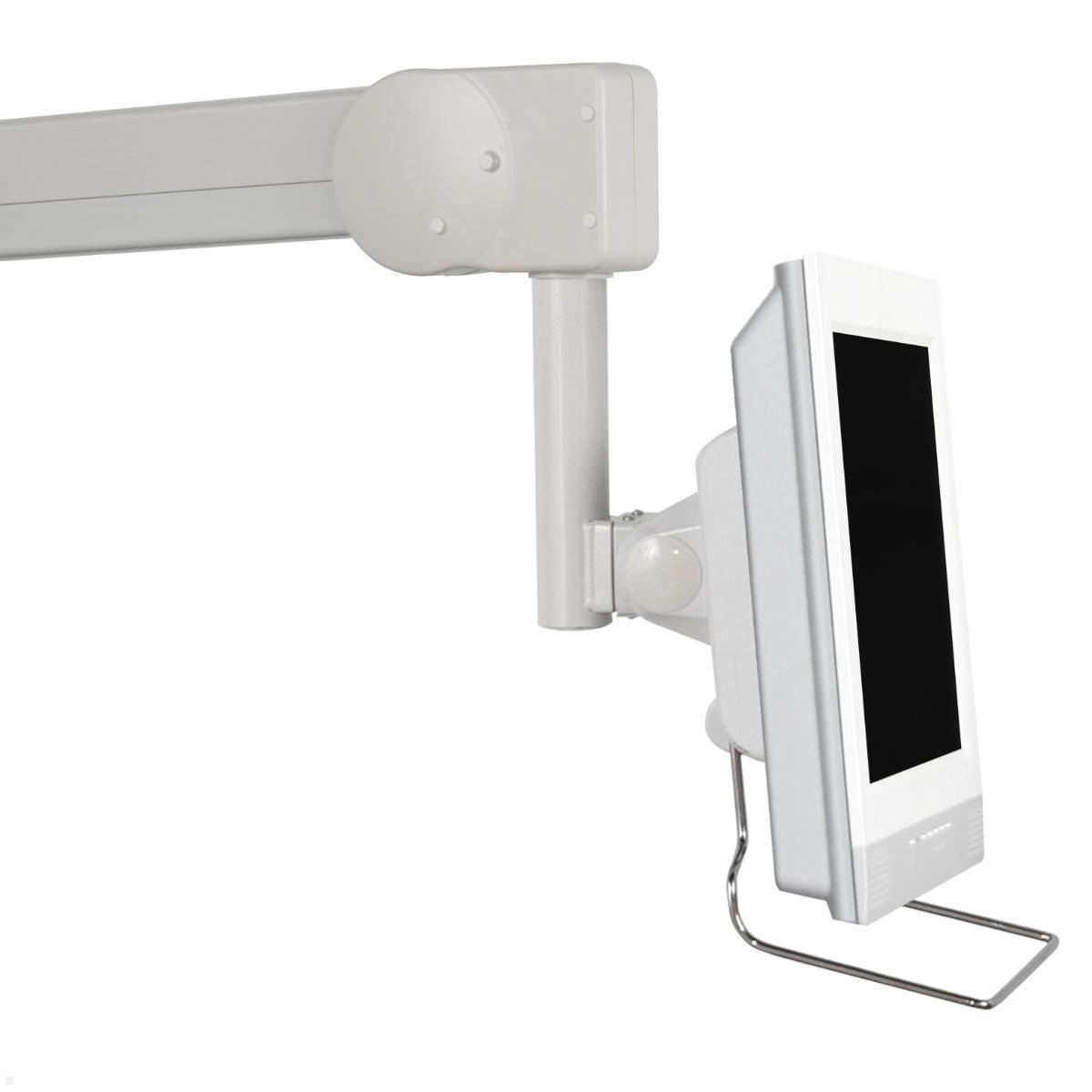 B-Tech BT7594 medizinische Monitor Deckenhalterung bis 28 Zoll, weiß, Handgriff