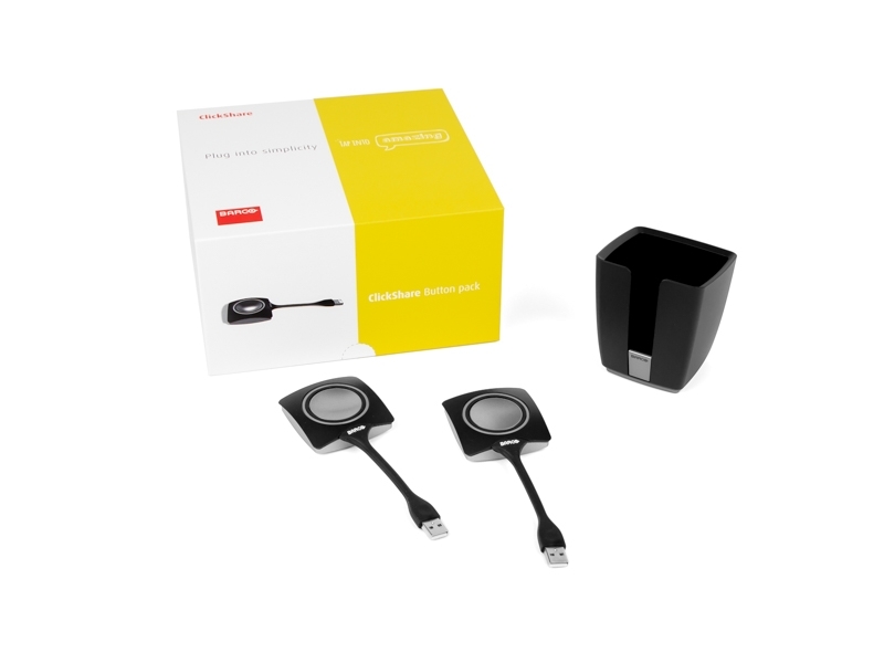 Barco Zubehör ClickShare Button und Ablage Set Lieferumfang