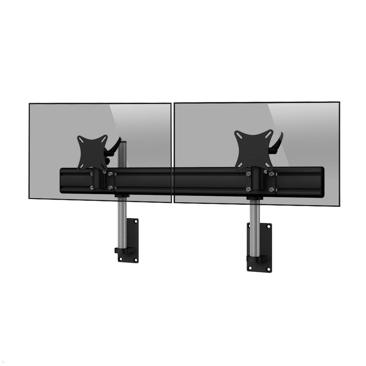 MonLines MWH200B Flat 2-fach Monitor Wandhalterung bis 32 Zoll, schwarz MonLines MWH200B Flat 2-fach Monitor Wandhalterung bis 32 Zoll, schwarz