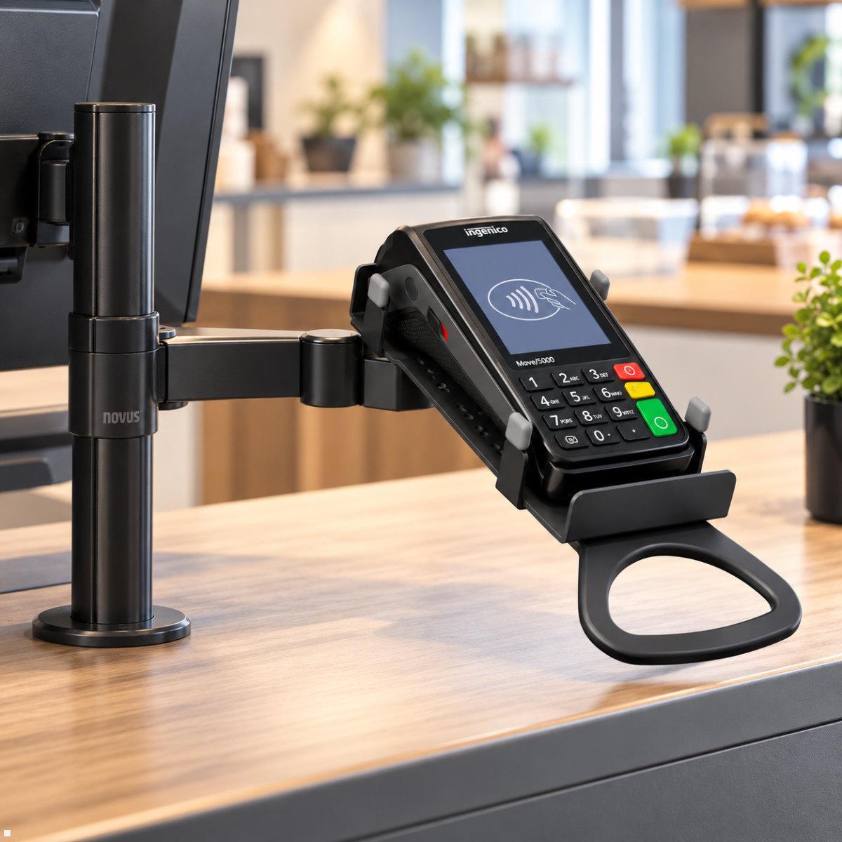 Novus POS Halterung für EC Cash Terminal Verifone T650c + V660C (851+0035+062), POS connect plate Kassenarbeitsplatz