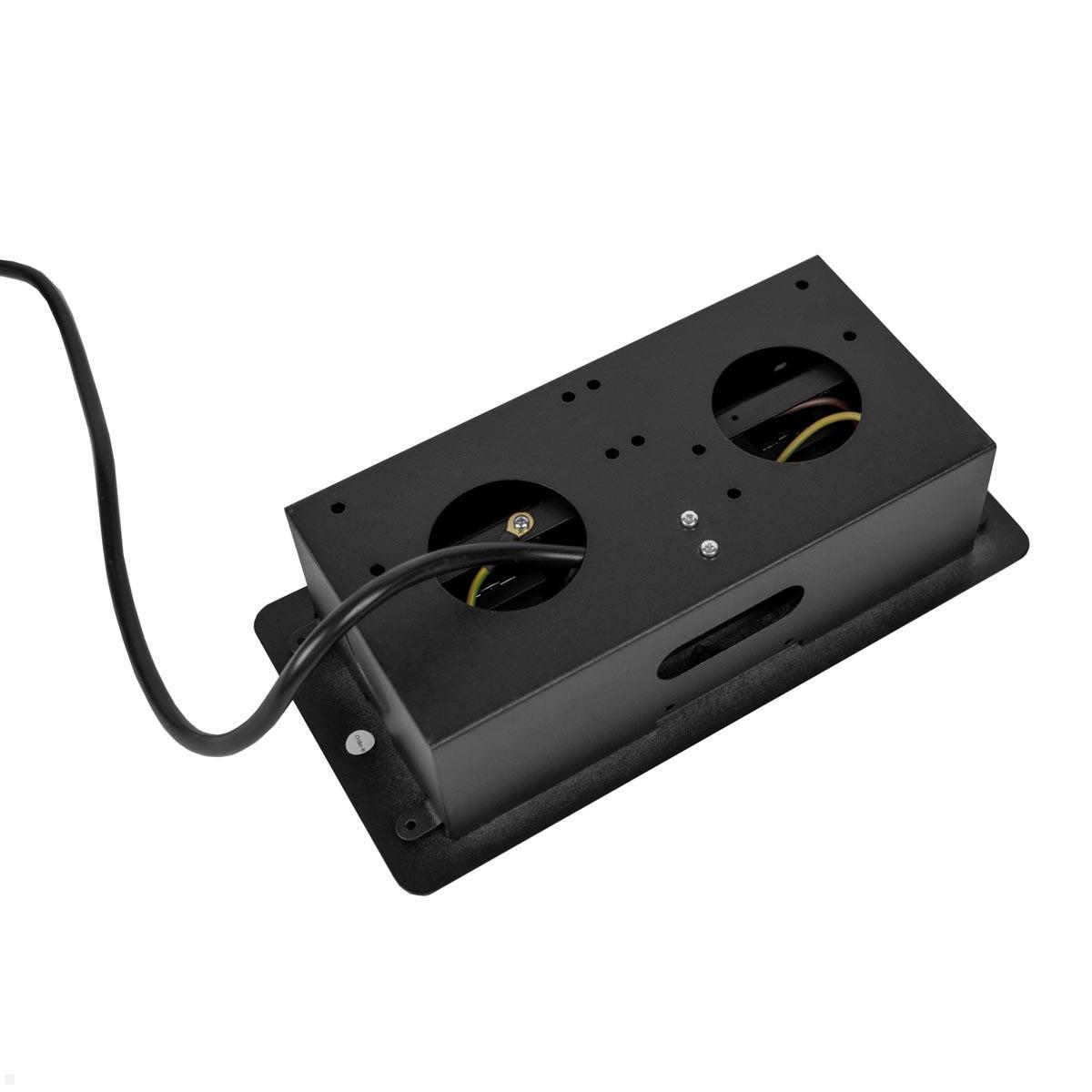 Einbausteckdose Schreibtisch 3-fach mit 3m Kabel, TecLines TES011B, rear Einbausteckdose Schreibtisch 3-fach mit 3m Kabel, TecLines TES011B, rear