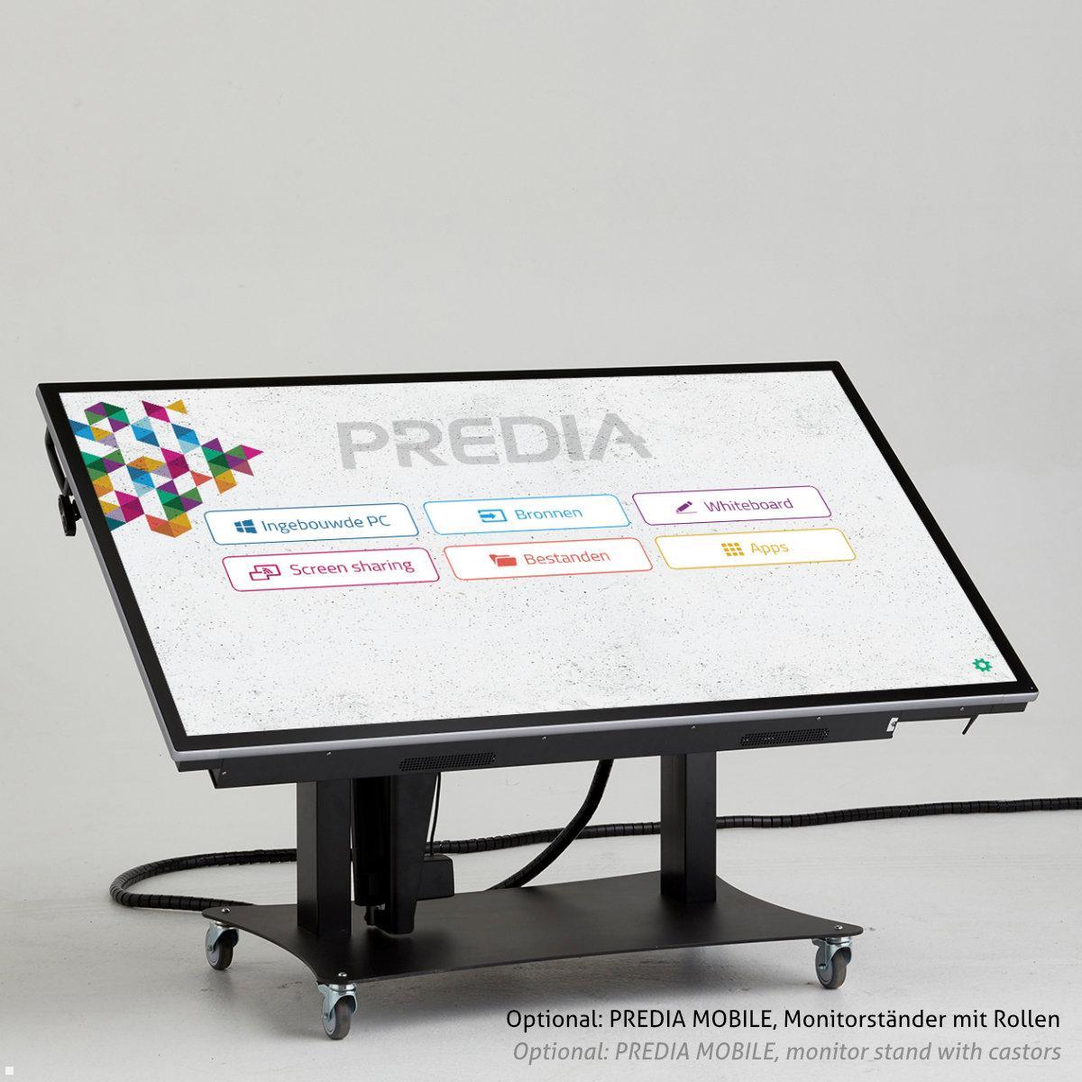 Touchscreen / Whiteboard Predia Flow 4k, Anwendung Monitorständer