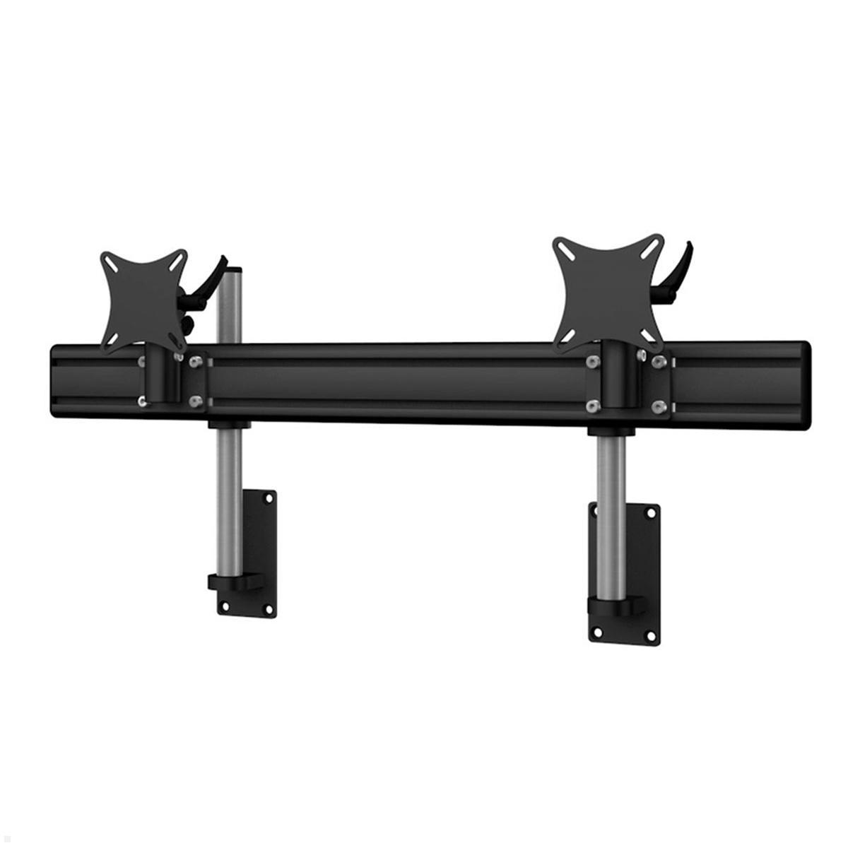 MonLines MWH200B Flat 2-fach Monitor Wandhalterung bis 32 Zoll, schwarz, Halterung MonLines MWH200B Flat 2-fach Monitor Wandhalterung bis 32 Zoll, schwarz, Halterung