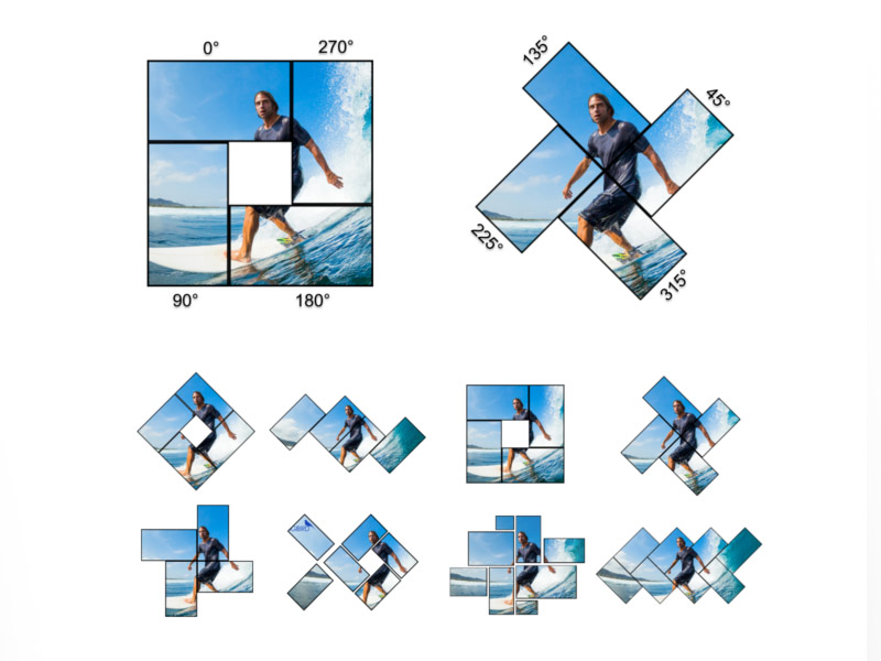 Digibird - DVI 45° 4K Video Wall Controller 1x4