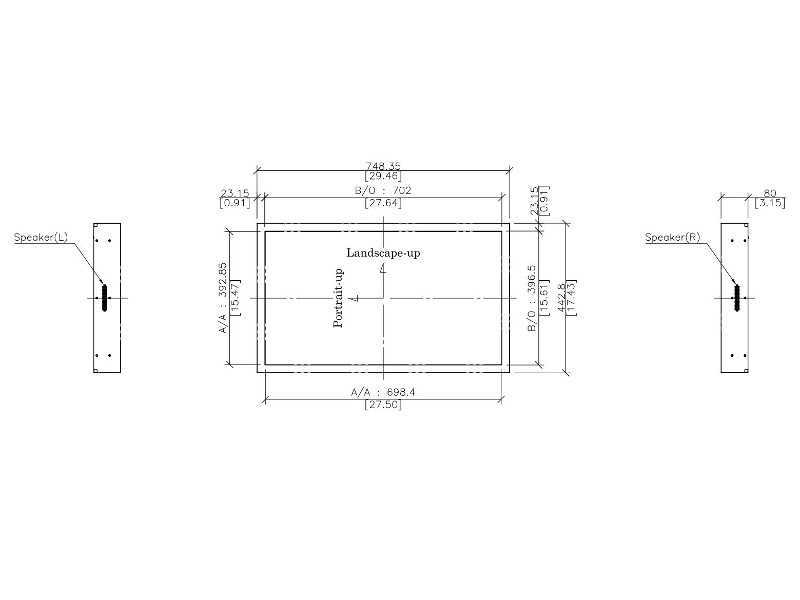 Hyundai D325MN Indoor Display 32" FullHD Maße
