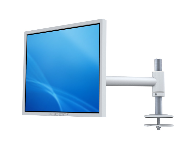 MonLines TFT-Star Tischhalterung Einbau ohne Kabelauslass grau Beispiel MonLines TFT-Star Tischhalterung Einbau ohne Kabelauslass grau Beispiel