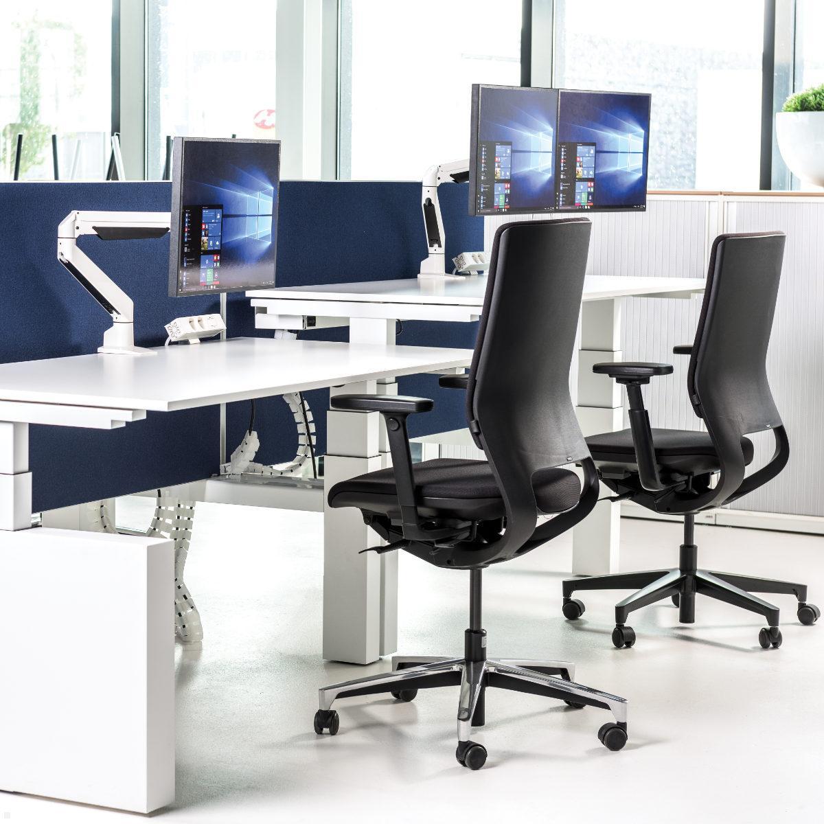 Fellowes Chicago Single Monitor Tischhalterung, Anwendungsbeispiel