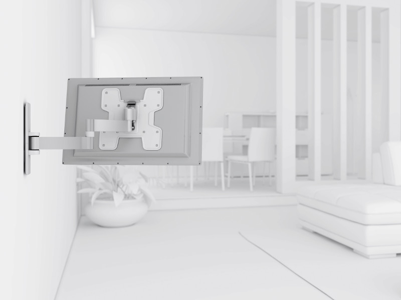 Vogel's WALL 3145 TV Wandhalterung neigbar 19"-40", weiß Beispiel Schwenkbar 180°