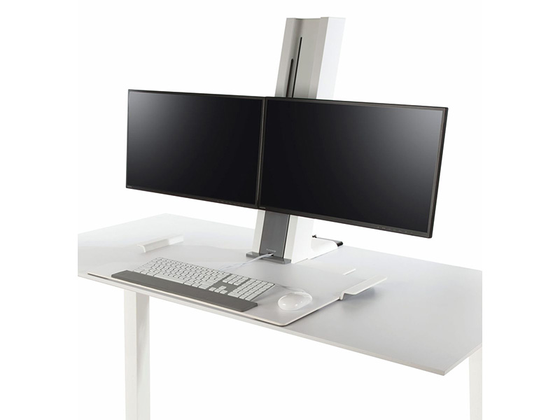 Humanscale QuickStand QSWC30 Steh Sitz Arbeitsplatz zwei Monitore   Humanscale QuickStand QSWC30 Steh Sitz Arbeitsplatz zwei Monitore