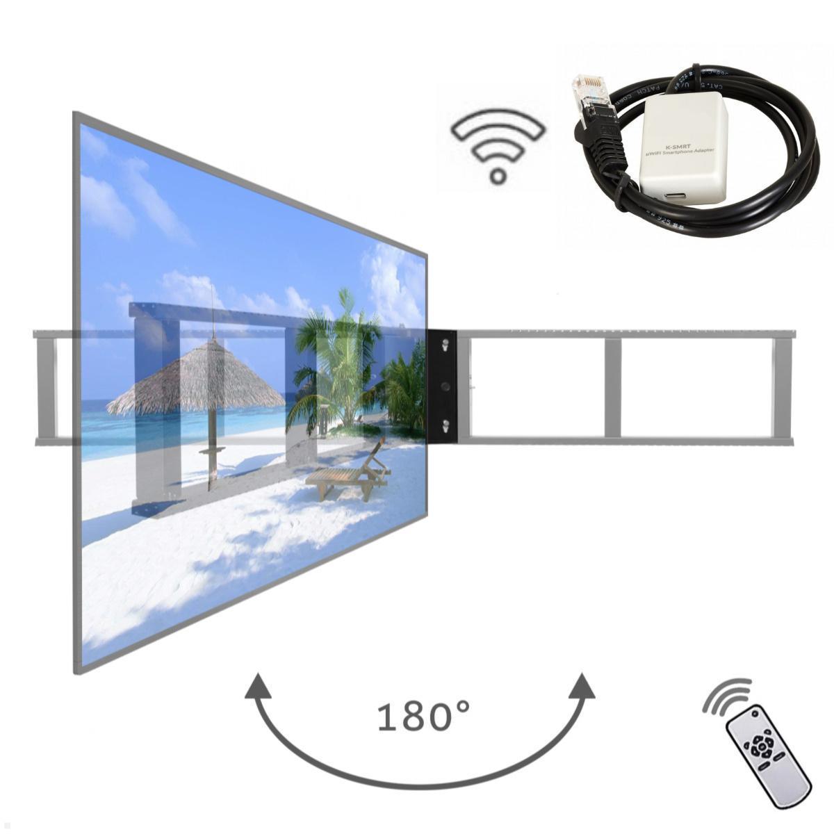 MonLines mySwing MSM12 elektrisch schwenkbare TV Wandhalterung mit WLAN Adapter bis 75 Zoll MonLines mySwing MSM12 elektrisch schwenkbare TV Wandhalterung mit WLAN Adapter bis 75 Zoll