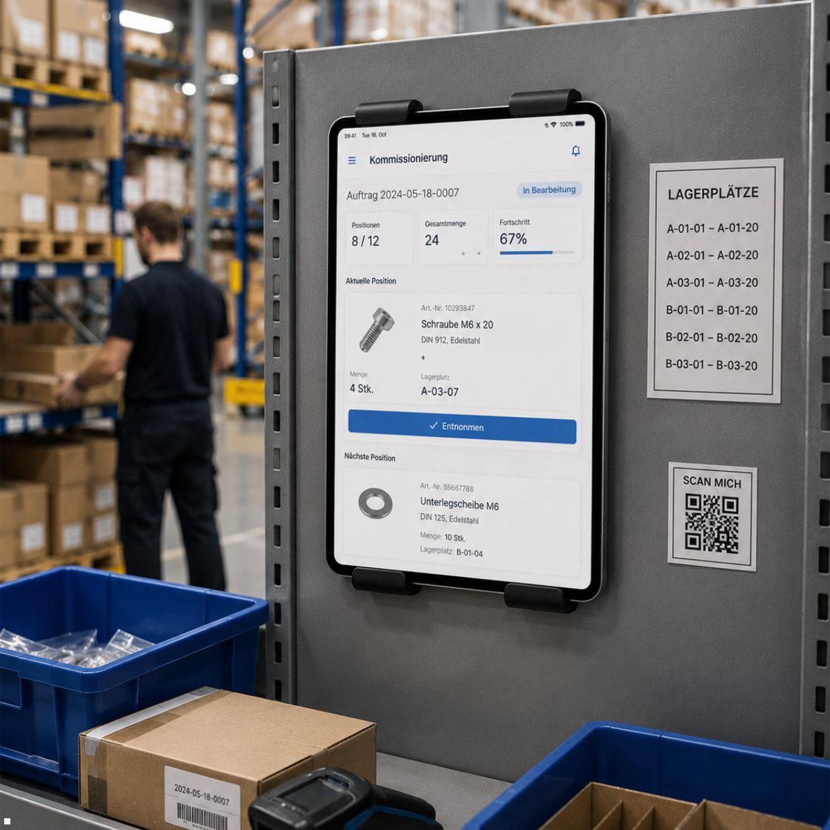 Novus MY tab M universelle Tablet Magnethalterung, anthrazit (910+3299+000), universelle Tablethalterung anthrazit