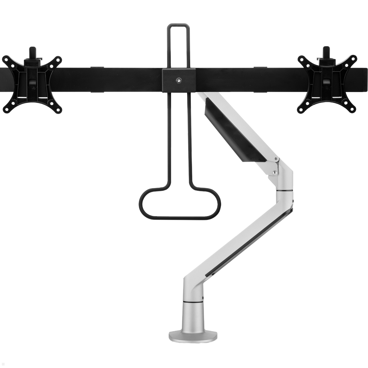 Fellowes Chicago Dual Monitor Tischhalterung Crossbar (100091460), silber