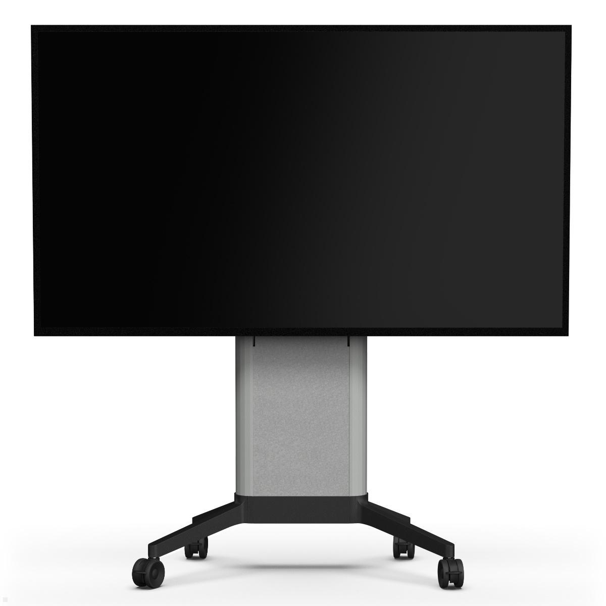 SMS EVER350 mobiler TV Ständer 86 Zoll, Filz Cover grau (16-004-9S), mit Bildschirm SMS EVER350 mobiler TV Ständer 86 Zoll, Filz Cover grau (16-004-9S), mit Bildschirm