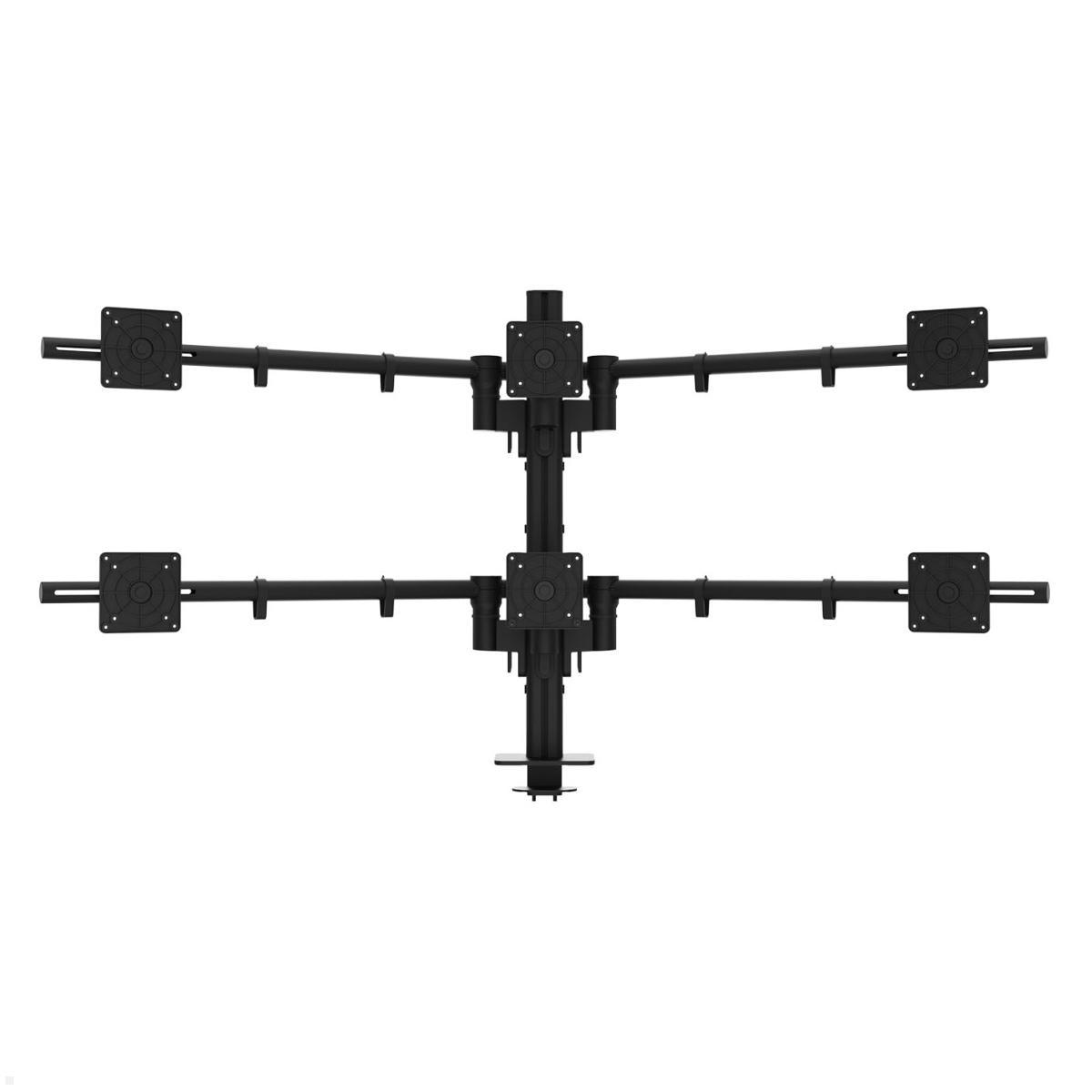 Dataflex Viewgo modular Monitorhalterung für 6 Monitore bis 32 Zoll, Vorderansicht
