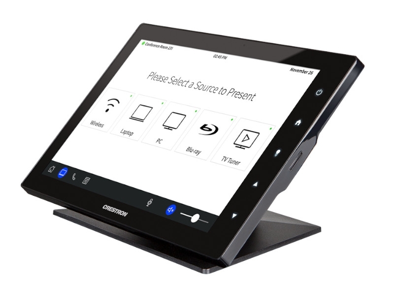 Crestron Touchpanel Bedieneinheit 10 Zoll ohne Kamera, schwarz Mediensteuerung